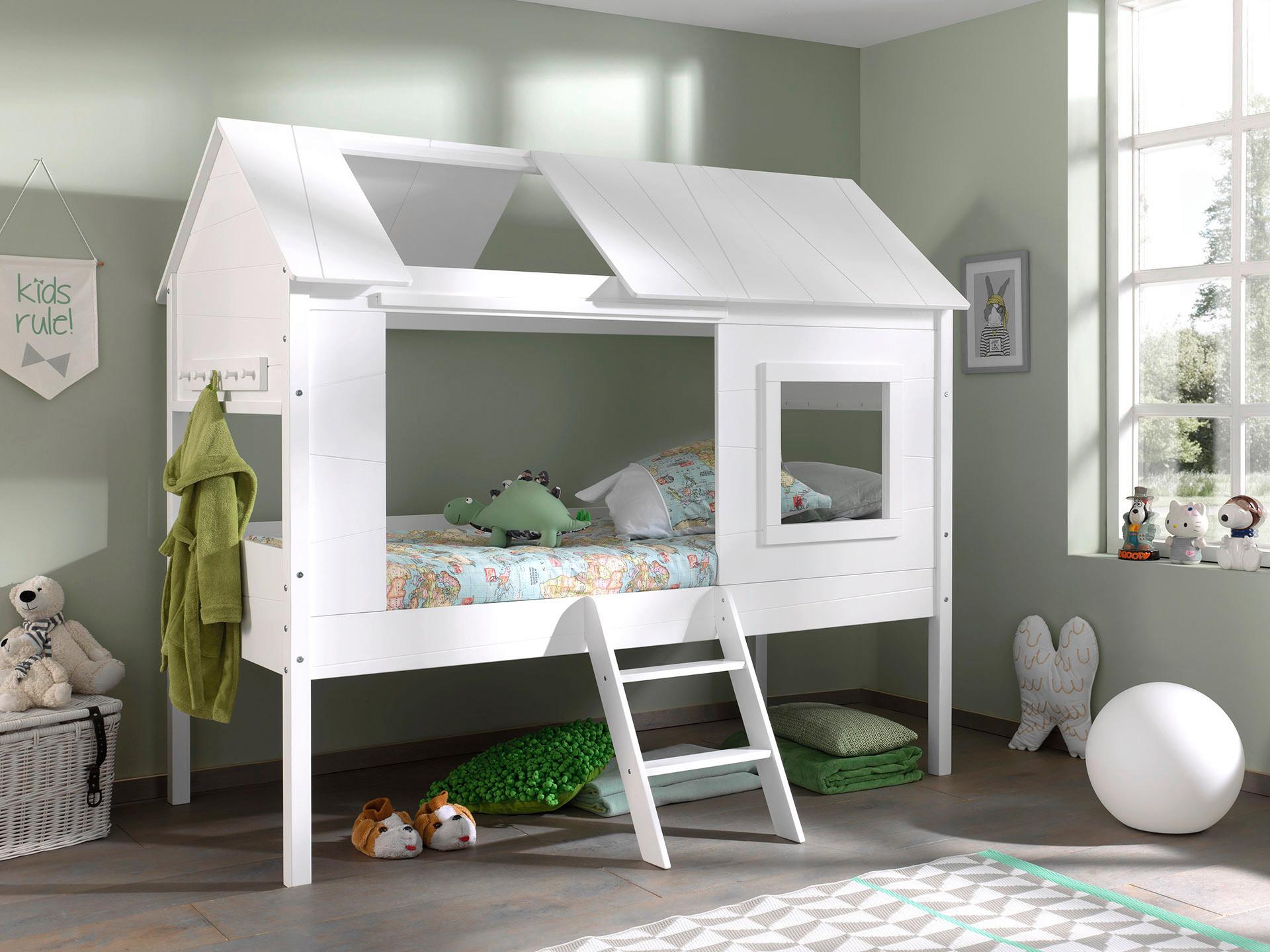 Hausbett Charlotte 90x200 cm Holzwerkstoff Weiß
