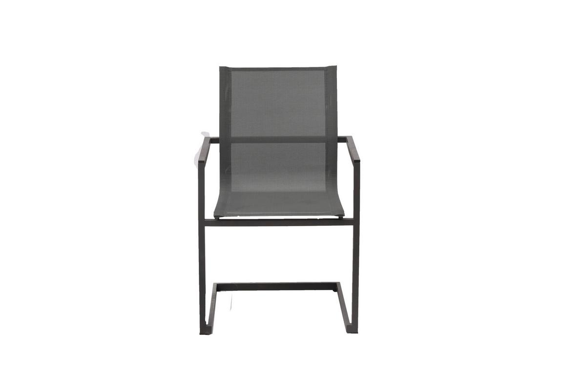 Gartenstuhl Sophia - Anthrazit/Grau, Basics, Kunststoff/Metall (50/56/90cm) - Gardenson
