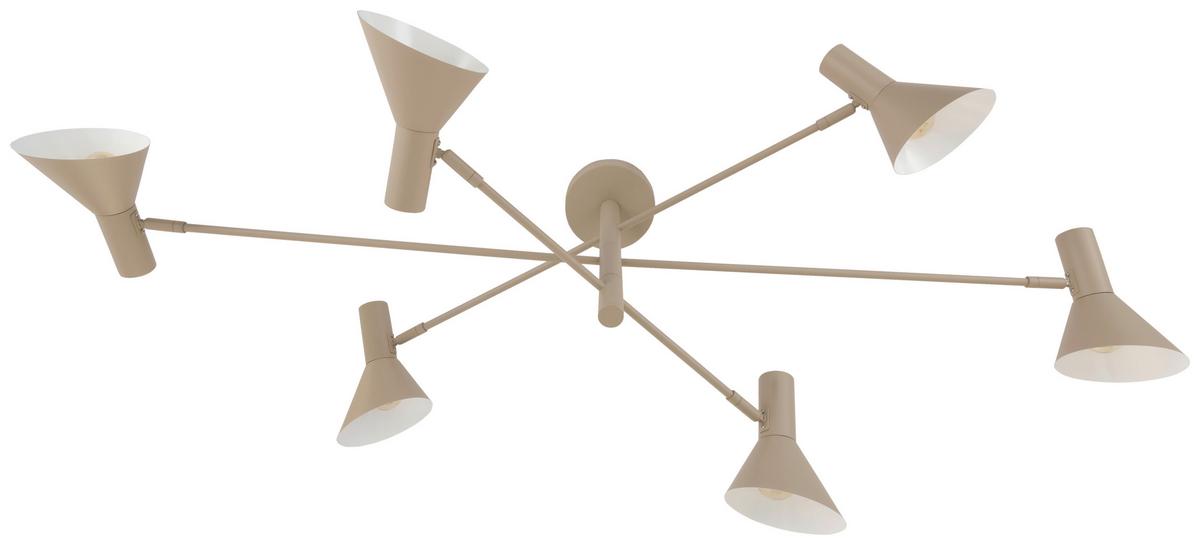 Deckenleuchte, E14 Sinn - Beige, KONVENTIONELL, Metall (123/83/40.5cm)