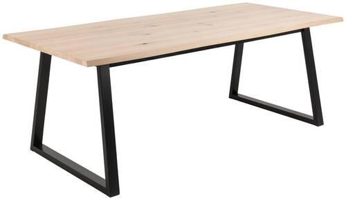 Esstisch Malika B: 100cm Eiche - Eichefarben/Schwarz, Design, Holz (220/100/75cm) - MID.YOU