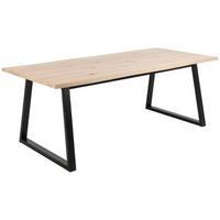 Esstisch Malika B: 100cm Eiche - Eichefarben/Schwarz, Design, Holz (220/100/75cm) - MID.YOU