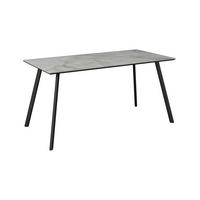 Étkezőasztal George 160 - fekete/szürke, Trend, faalapú anyag/fém (160/80/76cm)