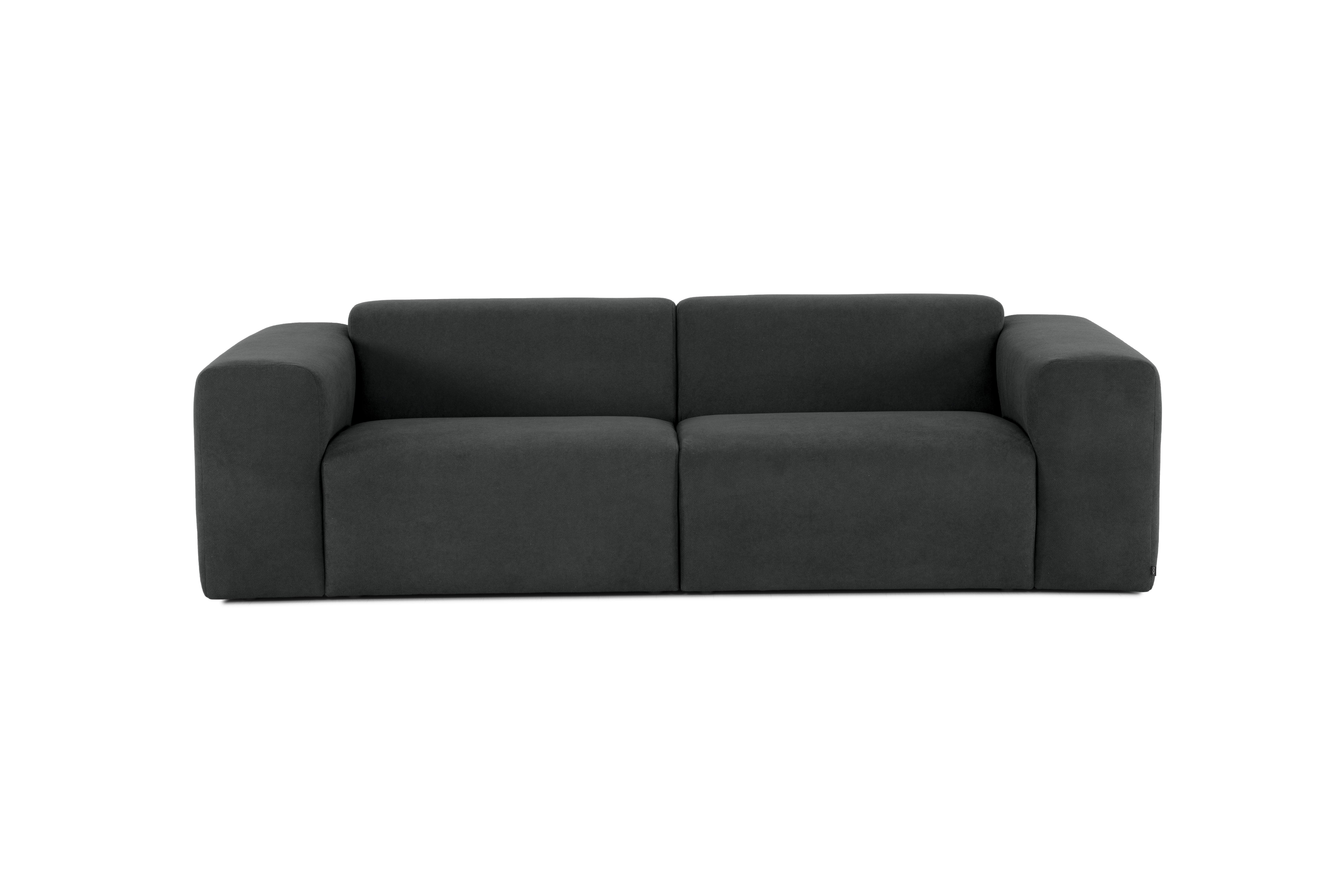 3-sitzer-sofa Manne Anthrazit B: 266 Cm - Anthrazit/Schwarz, Design, Textil (266/76/116cm) - MID.YOU