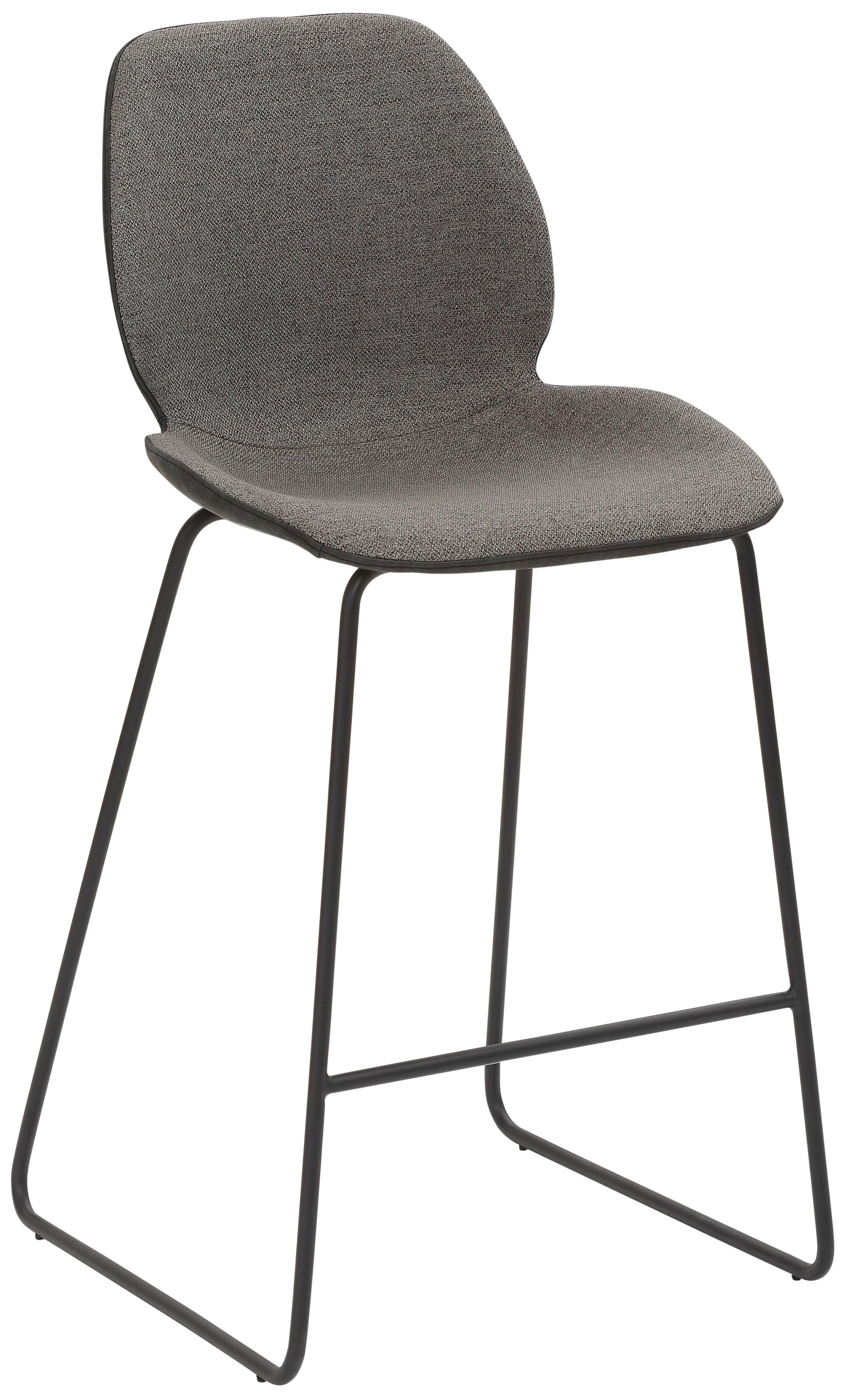 Tresenstuhl My Solo - Anthrazit/Schwarz, KONVENTIONELL, Textil/Metall (49/97/52cm) - Livetastic