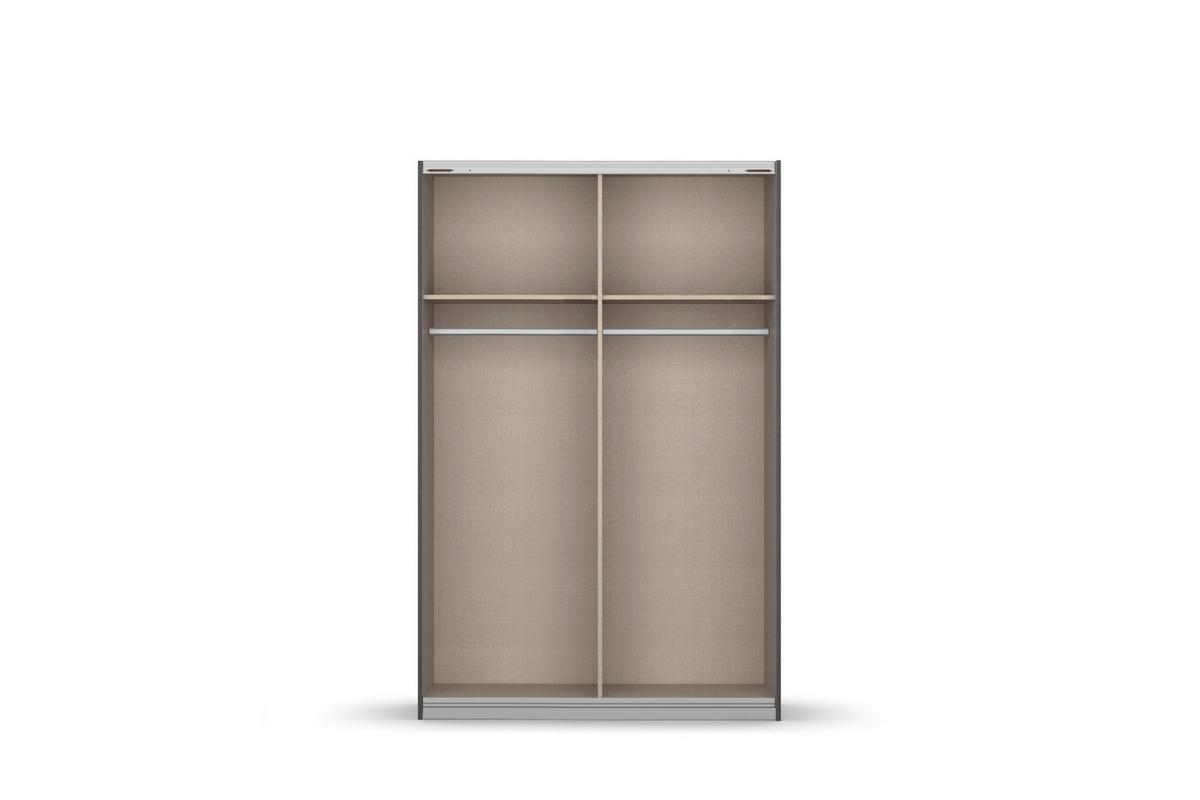 Schwebetürenschrank Subito - Graphitfarben/Eiche Artisan, MODERN, Holzwerkstoff (136/197/61cm) - Rauch Möbel