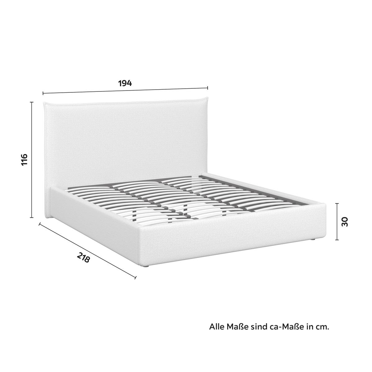 Čalouněná postel ALBA 180x200 cm, béžová - černá/přírodní barvy, Moderní, dřevo/textil (180/200cm) - Bessagi Home