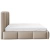 Polsterbett Bero Boucle Creme, Lf: 180x200 Cm - Buchefarben/Creme, Trend, Holz/Textil (180/200cm)