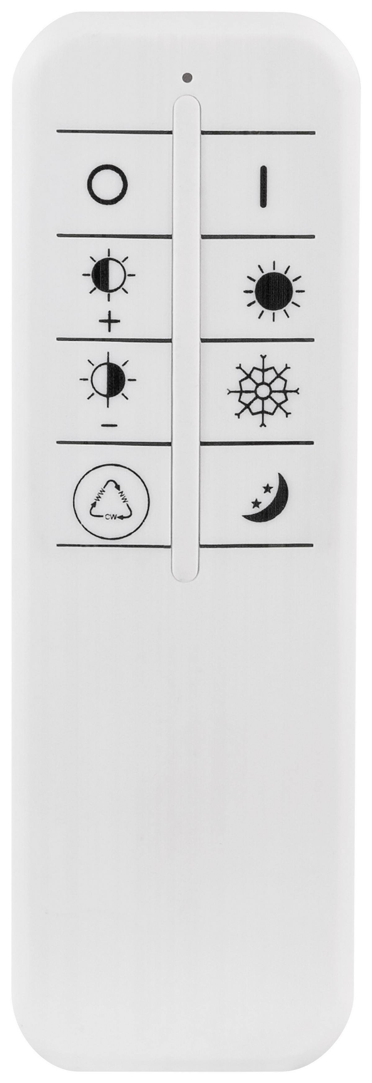 LED-Deckenleuchte Eddie Ø 50 cm Mit Smart-Steuerung - Opal/Weiß, Basics, Kunststoff/Metall (50/10cm) - Globo