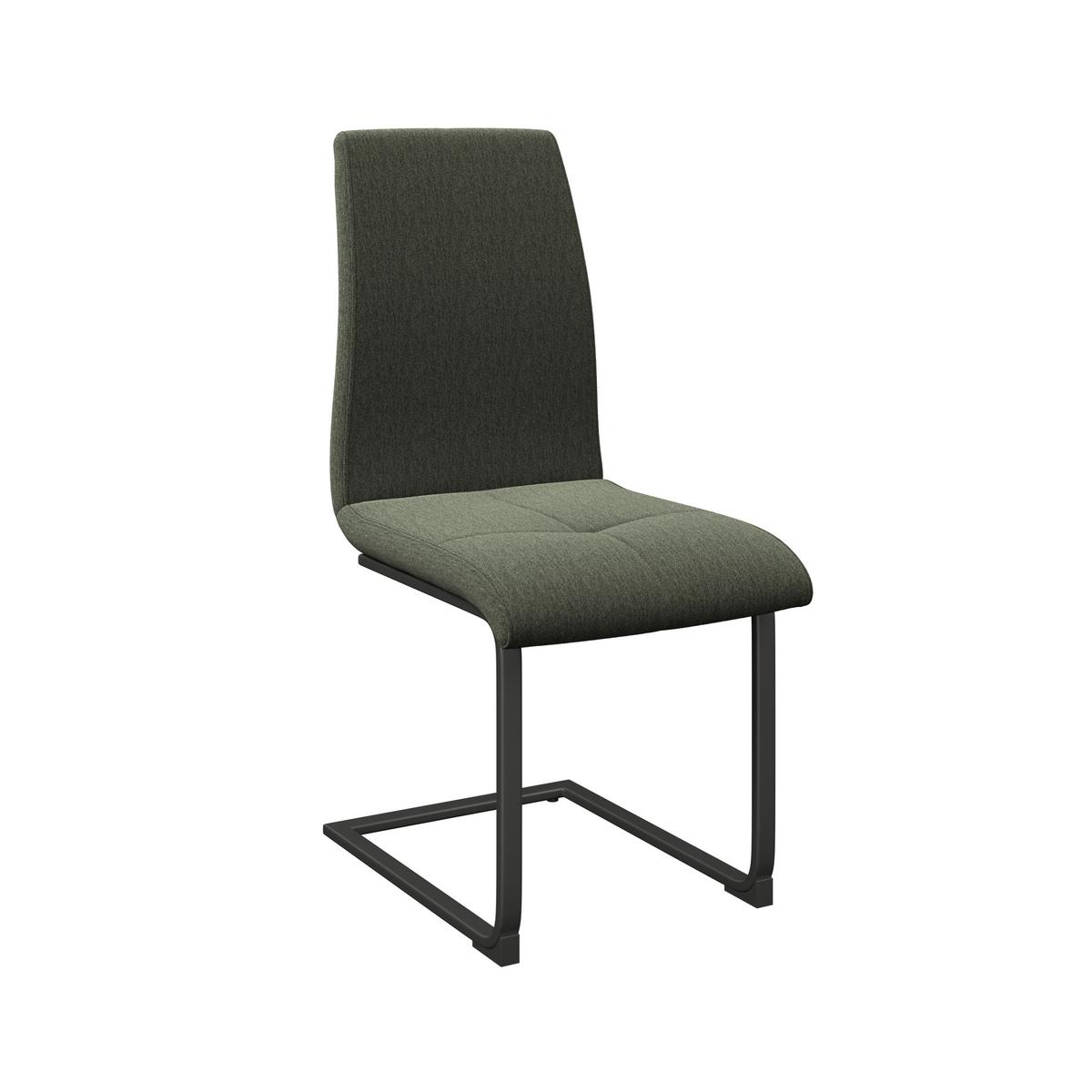 Schwingstuhl Tristan Webstoff grün, B: 41cm - Schwarz/Grün, MODERN, Holz/Textil (41/102/58cm) - James Wood