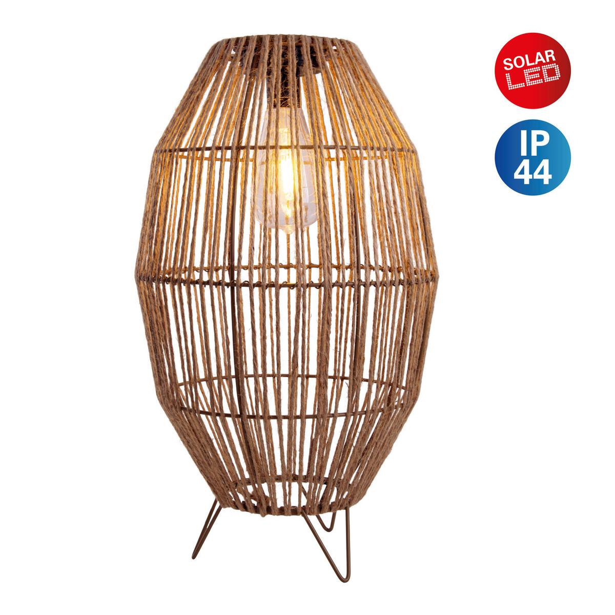 Solarleuchte 5292327 Korbinian - Naturfarben, Basics, Kunststoff/Metall (19,5/19,5/34cm) - Näve