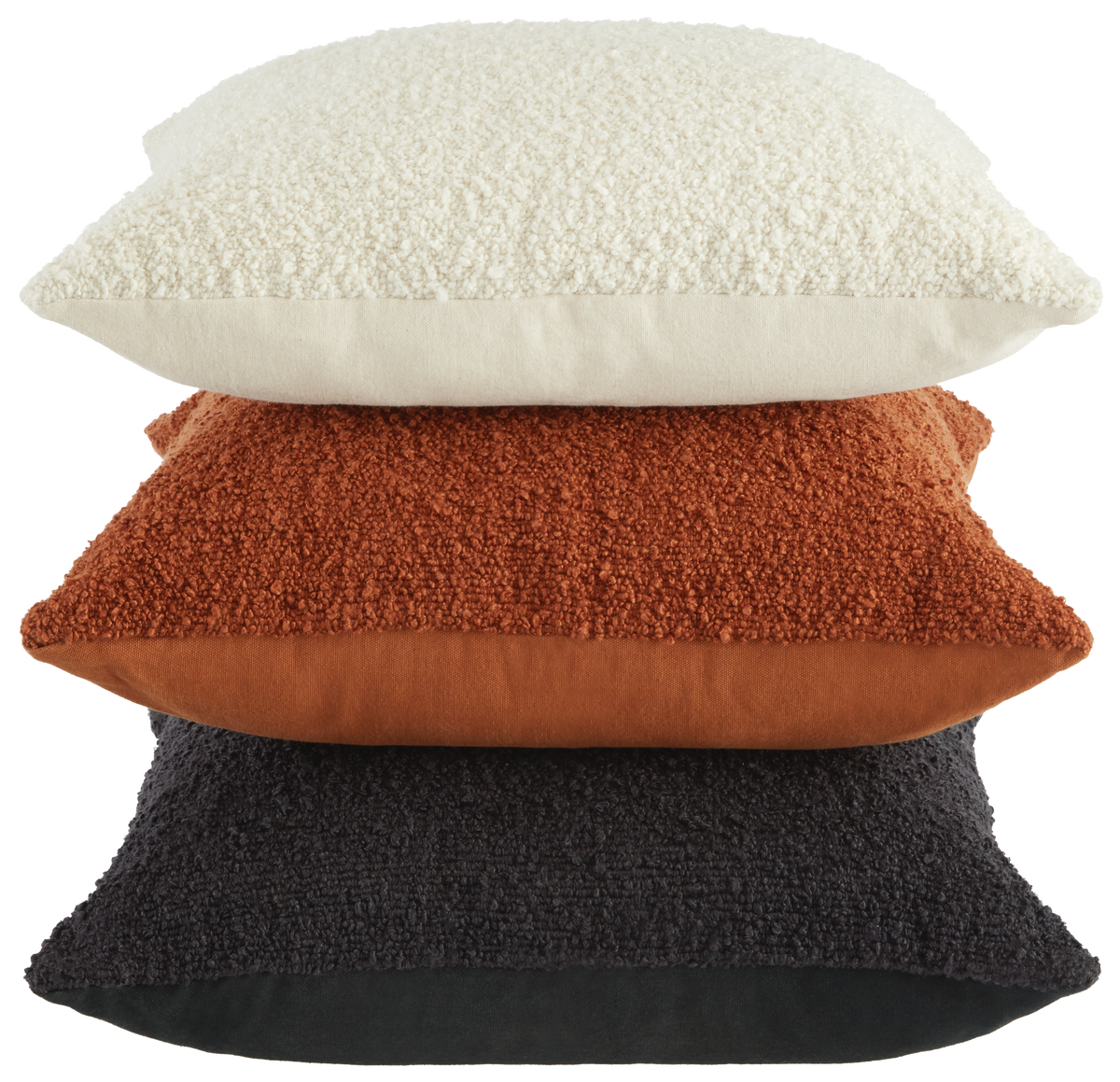 Dekorační polštář Boucle, 45/45cm, antracit - antracitová, Konvenční, textil (45/45cm) - Modern Living