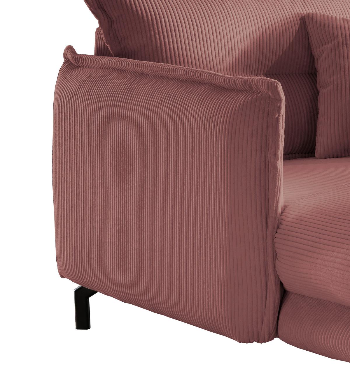 Polstersessel mit Armlehnen Lava Stoffbezug Rot - Rot/Schwarz, MODERN, Textil (111/101/167cm) - Livetastic