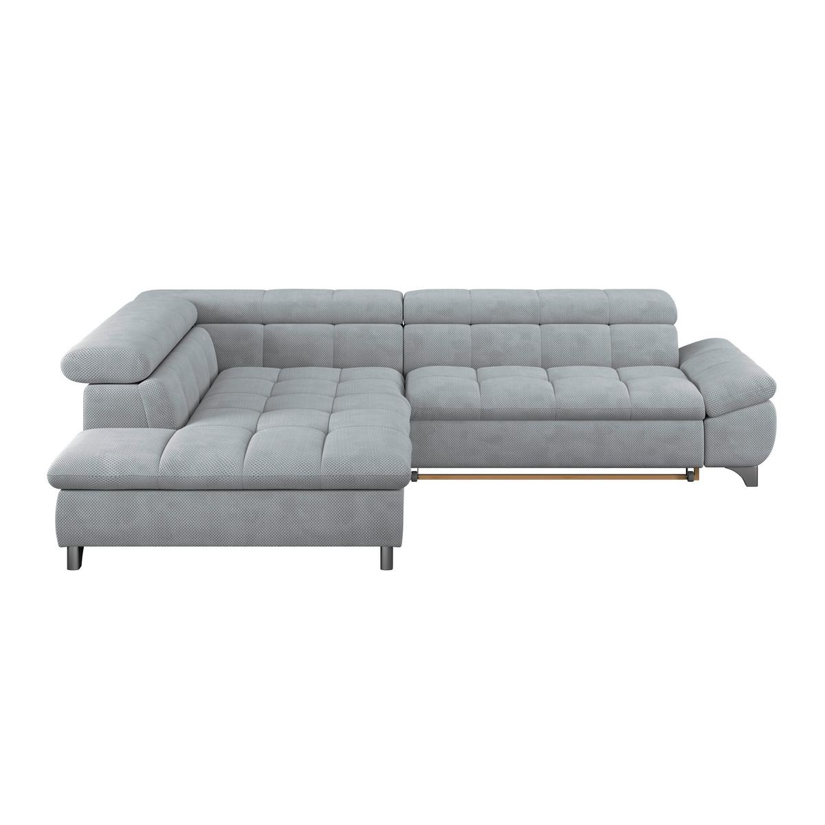 Ecksofa Gemini Grau, B: 234cm - Chromfarben/Grau, KONVENTIONELL, Textil (234/312cm)