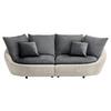 Bigsofa Maui - Anthrazit/Beige, MODERN, Textil (237/87/131cm) - Trendmanufaktur