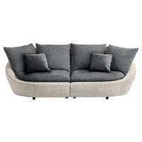 Bigsofa Maui - Anthrazit/Beige, MODERN, Textil (237/87/131cm) - Trendmanufaktur