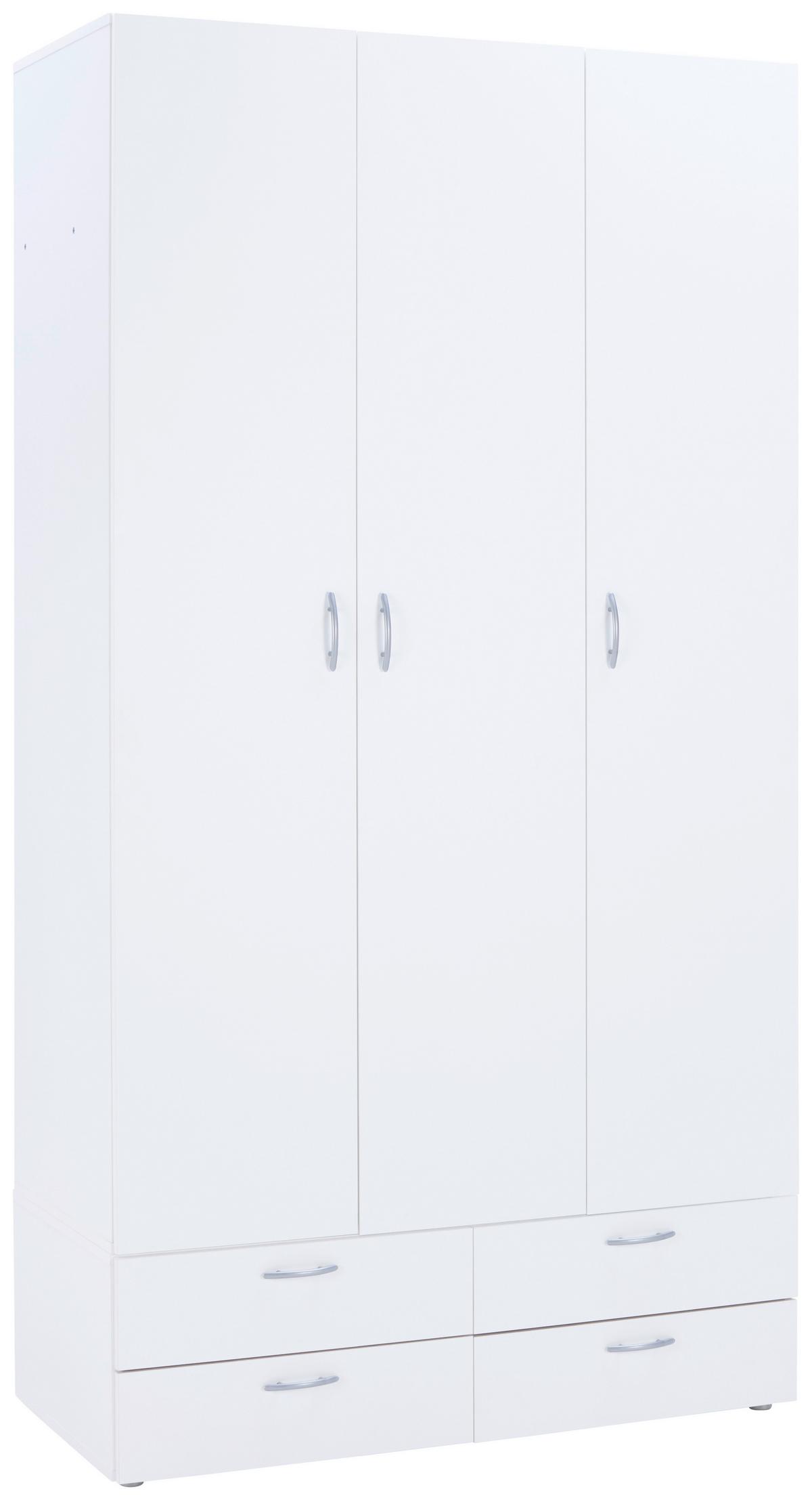 ZÁSUVKOVÝ BOX BASIC 3 - bílá, Konvenční, kompozitní dřevo (110,7/35/51,9cm)