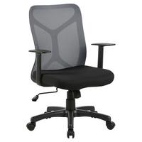 Drehstuhl Bone - Schwarz/Grau, MODERN, Kunststoff/Textil (61,5/91/51,5cm) - MID.YOU