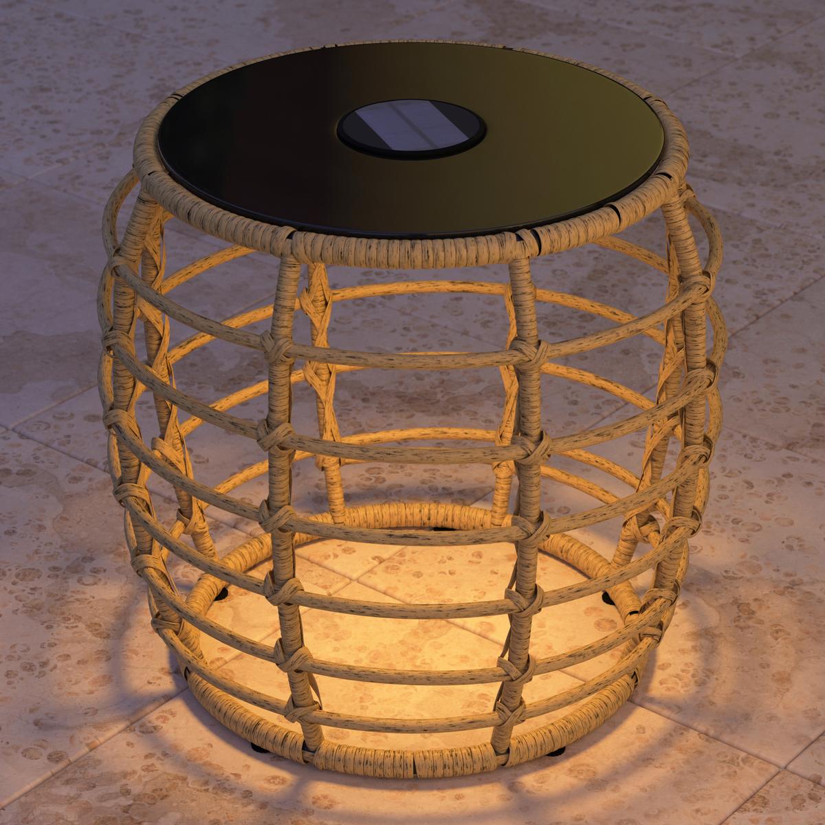 SADA NA BALKON LENI 1 - černá/přírodní barvy, Moderní, kov/textil (56/62/72cm) - Mömax