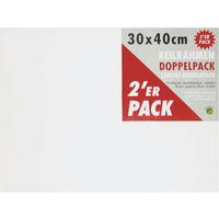 Malířské plátno LEONARDO 2KS / 40/30 cm - bílá, Basics, karton/textil (40/30/3,4cm) - Premium Living