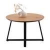 KONFERENČNÍ STOLEK BRAVA - černá/přírodní barvy, Moderní, kov/kompozitní dřevo (70/70/45cm) - Mömax