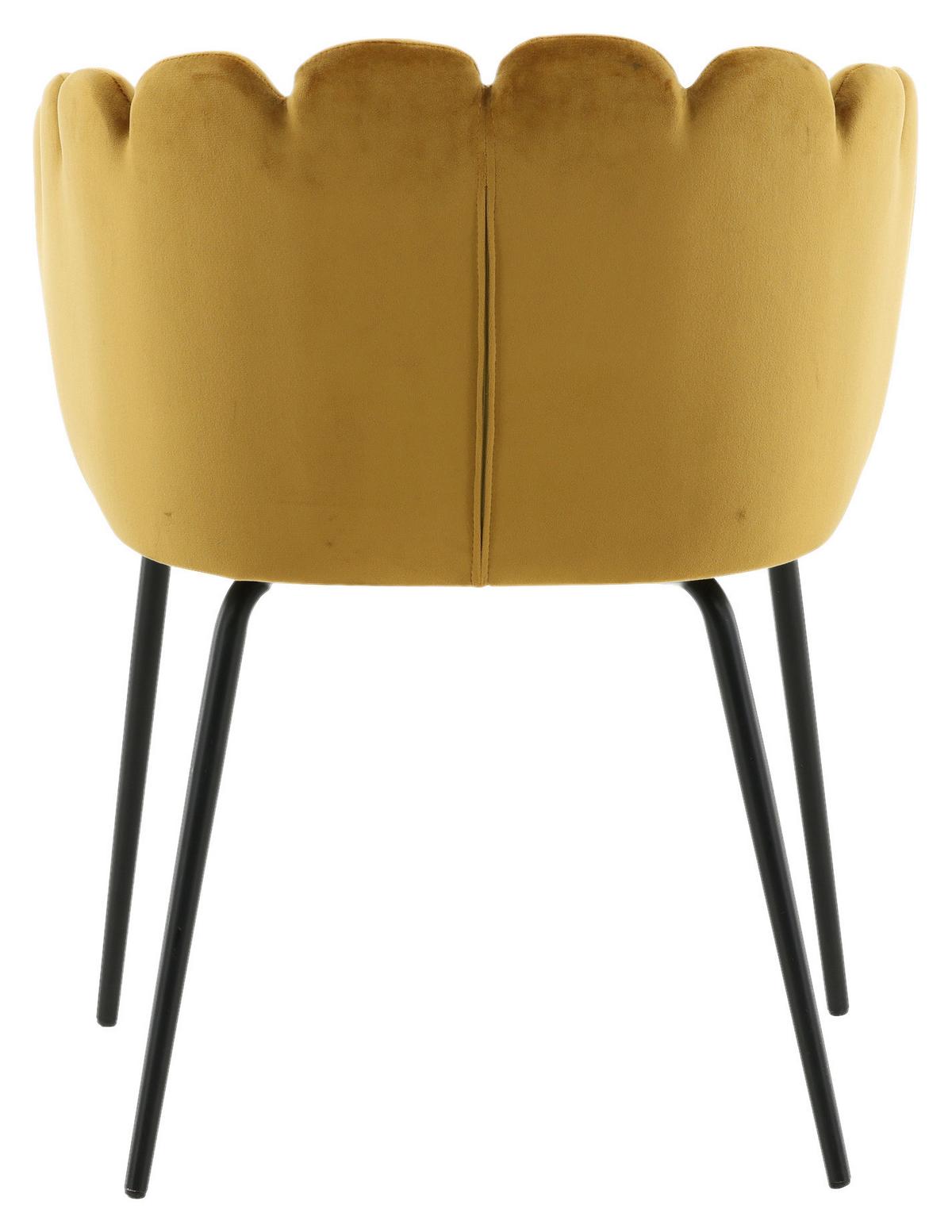 Stuhl Limhamn - Gelb, Design, Textil/Metall (61/76.56/54cm) - Livetastic