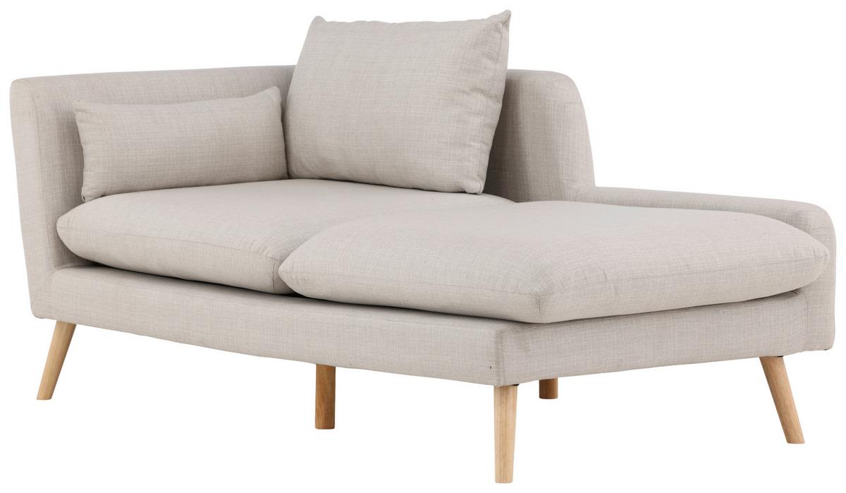 Récamiere Tacoma - Beige, Design, Holz/Textil (174/80/93cm) - Livetastic