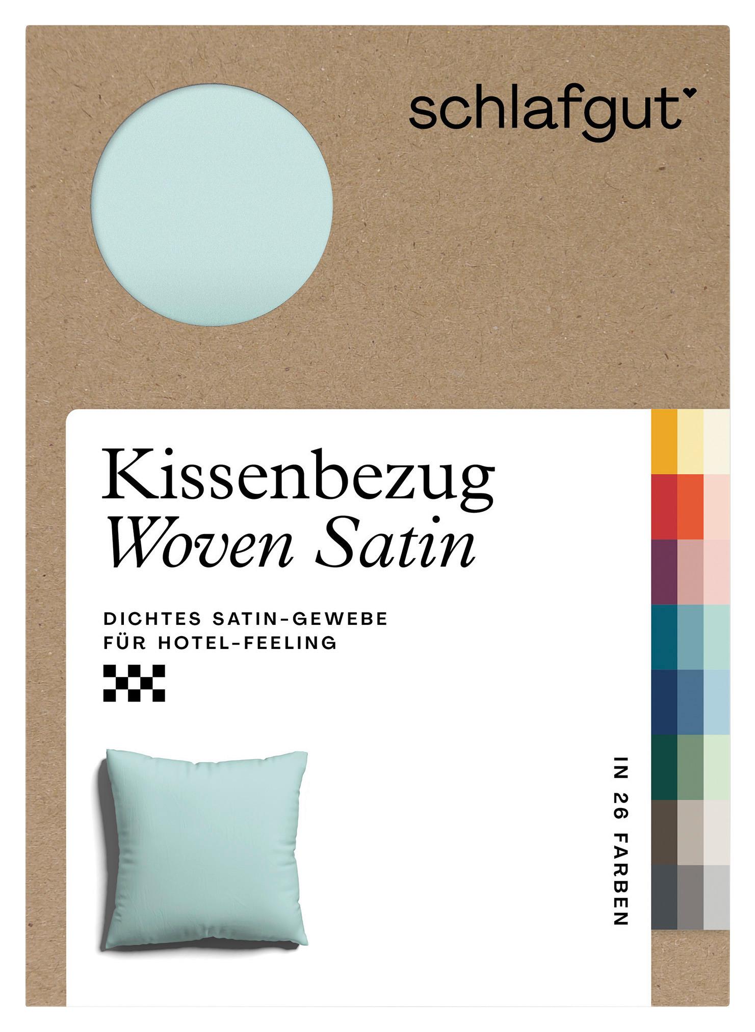 Kissenhülle Woven Satin - Türkis, Basics, Textil (40/40cm) - Schlafgut