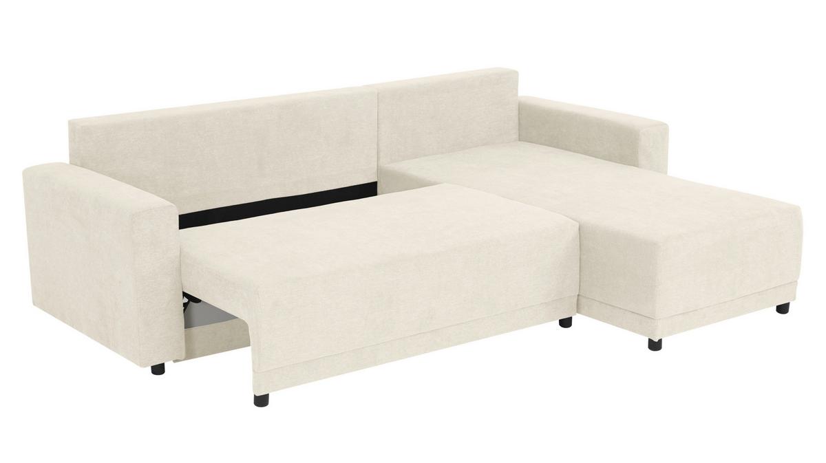 Ecksofa Time Creme S: 178x248 cm - Creme/Schwarz, Design, Textil (178/248cm) - MID.YOU