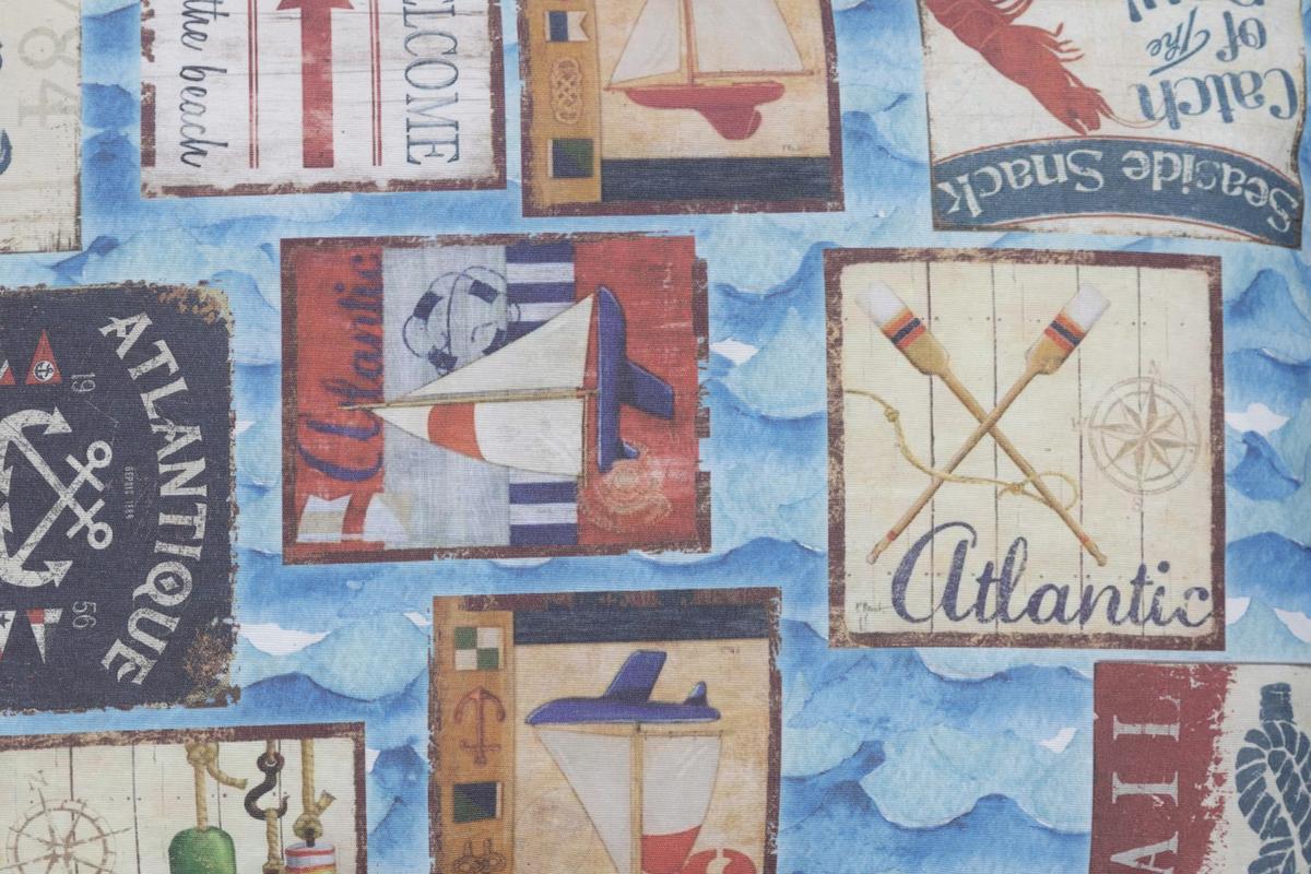 Palettenkissen 3er-set Kiel 128x88x18 Cm Blau/bunt - Dunkelblau, Basics, Textil (128/88/18cm)