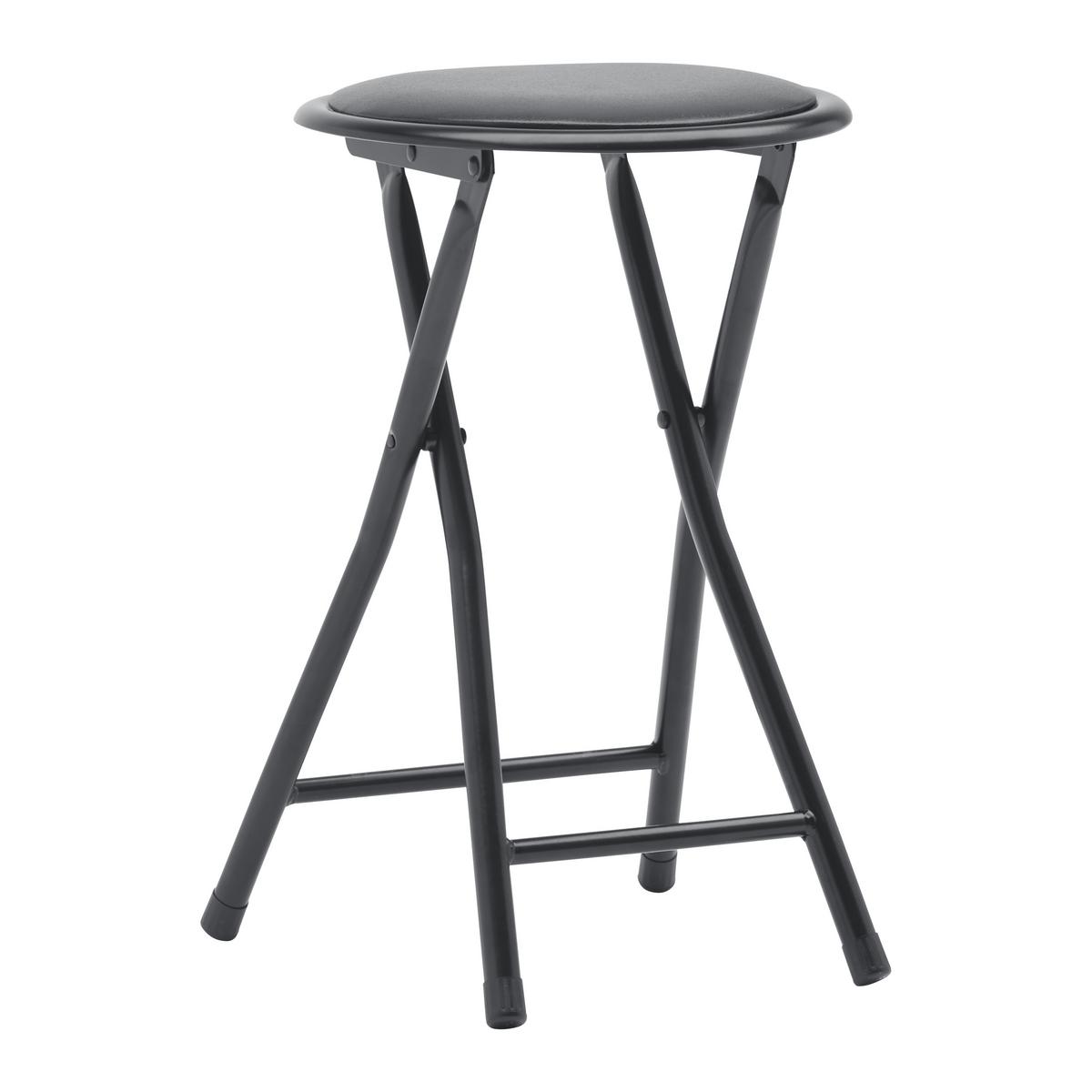 SKLADACÍ STOLČEK RAKI II -SB- - čierna, Konventionell, kov/textil (30/45cm) - Mömax