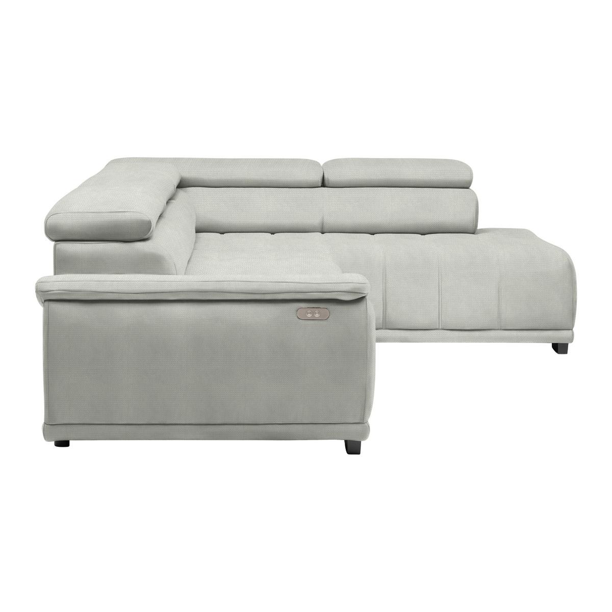 Rohová sedačka GRINALDI, pravá, piesková - čierna/piesková, Modern, textil/plast (283/206cm) - Premium Living
