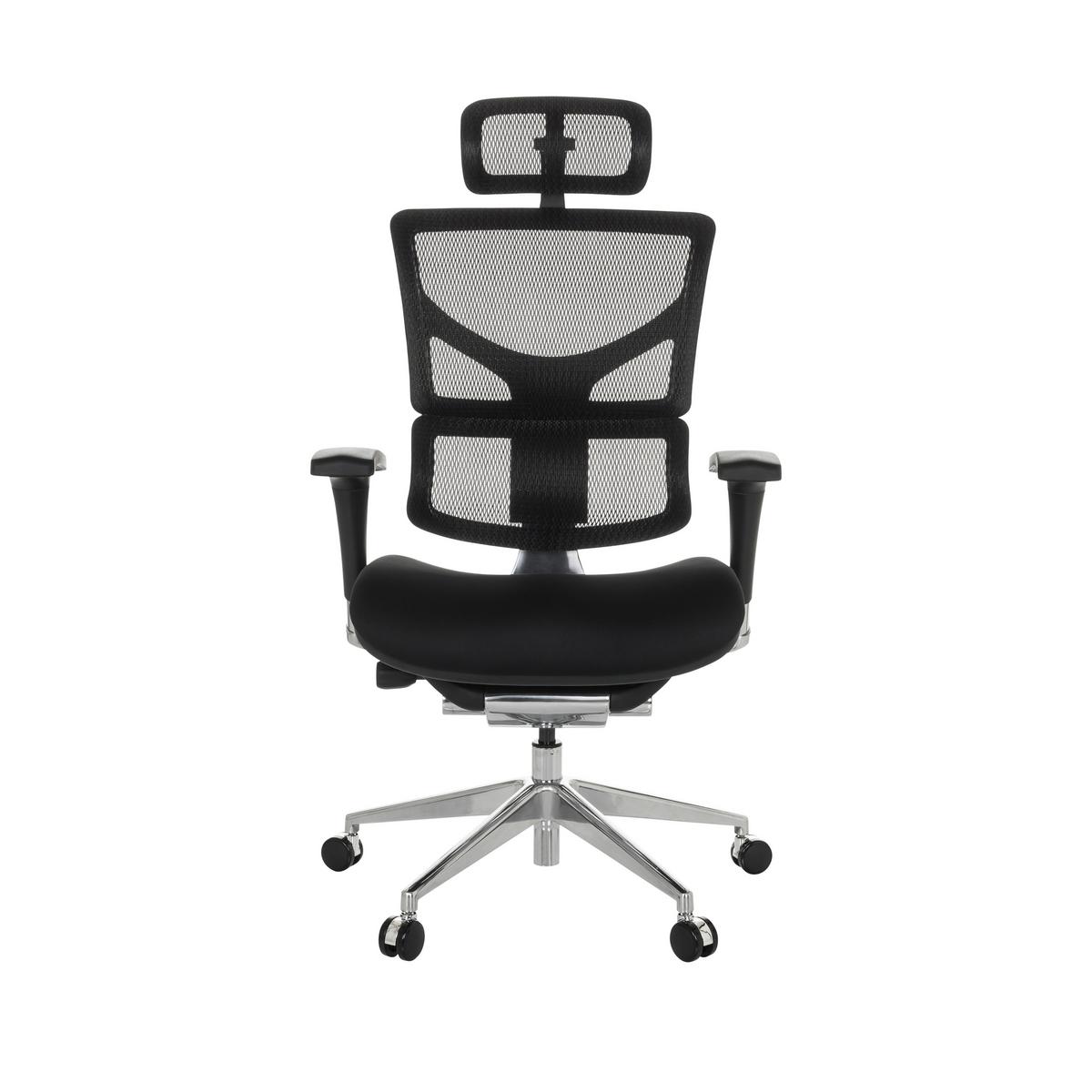 Drehstuhl Ergo-U2 Fm - Silberfarben/Schwarz, Basics, Kunststoff/Textil (70/124-146/67cm) - MID.YOU