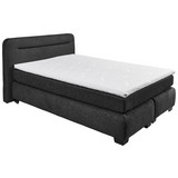 Boxspringbett Maine 1 ca. 140x200 cm - Schwarz, Basics, Holzwerkstoff/Textil (140/200cm) - Carryhome