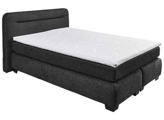 Boxspringbett mit Topper 140x200cm Maine, Schwarz - Schwarz, Basics, Holzwerkstoff/Textil (140/200cm) - Carryhome Boxspringbett mit Topper 140x200cm Maine, Schwarz - Schwarz, Basics, Holzwerkstoff/Textil (140/200cm) - Carryhome