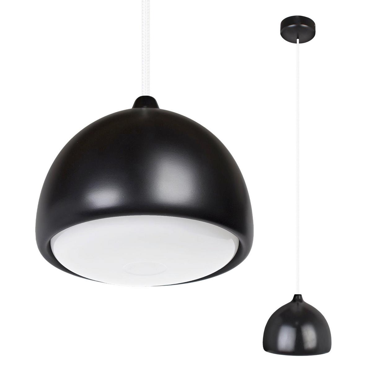 HÄNGELEUCHTE 8550139 ACORN I - Schwarz/Weiß, Design, Holz (17.5/90-140cm)