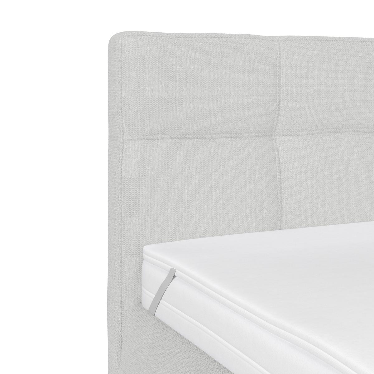 Polsterbett Zeni 140 - Creme/Schwarz, KONVENTIONELL, Holz/Textil (140/200cm)