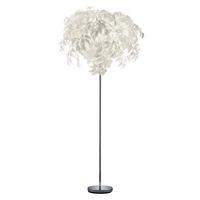 Stehleuchte Asi - Chromfarben/Weiß, MODERN, Textil/Metall (70/180cm) - Luca Bessoni