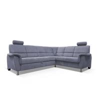 Sedačka MARSYLIA, pravá, modrosivá - čierna/strieborná, Design, kov/drevo (270/216cm) - MID.YOU