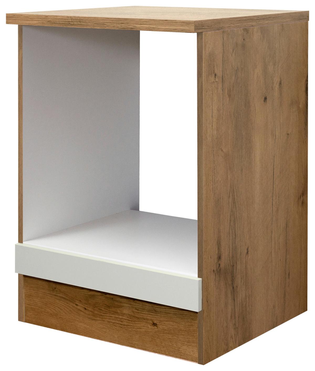 Skinka na vstavaný sporák AVILA - barvy dubu/magnolie, Konvenční, kompozitní dřevo (60/85/57cm) - FlexWell