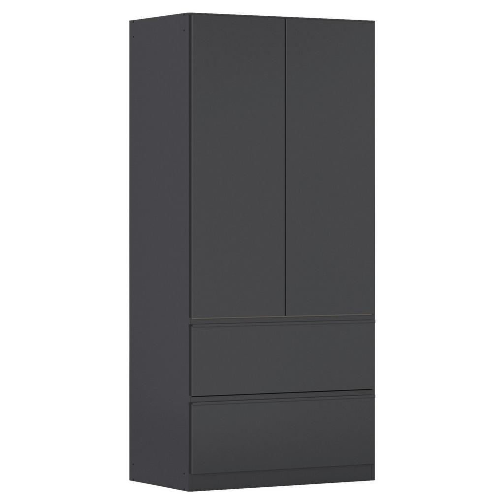Drehtürenschrank Costa Grau B: 91 cm
