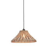 Hängeleuchte Tahiti/h45/bn - Schwarz/Naturfarben, Trend, Holz (45/45/20cm) - Good & Mojo