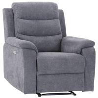 Relaxačné kreslo MANCHESTER, sivá - čierna/sivá, Konventionell, textil/plast (92/102/93cm) - Based