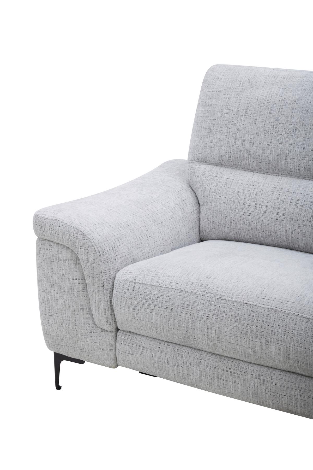 2-Sitzer Sofa Berlin Samt Grau, B: 214 cm - Schwarz/Naturfarben, MODERN, Holz/Kunststoff (216/94/95cm)