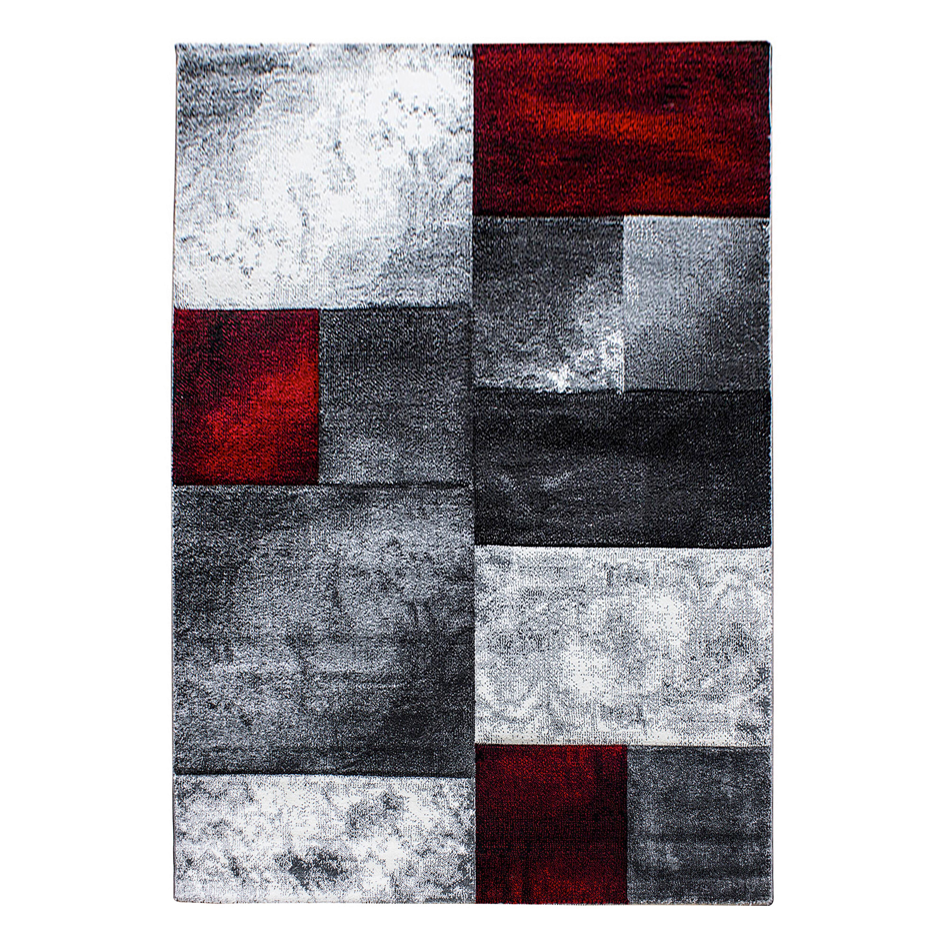 Flachwebeteppich Hawaii - Rot, Design, Textil (280/370cm) - Novel