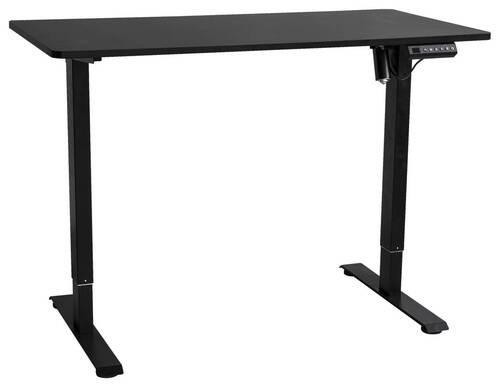 Písací stôl EMIL 2 - čierna, Modern, kov/kompozitné drevo (120/118/60cm)