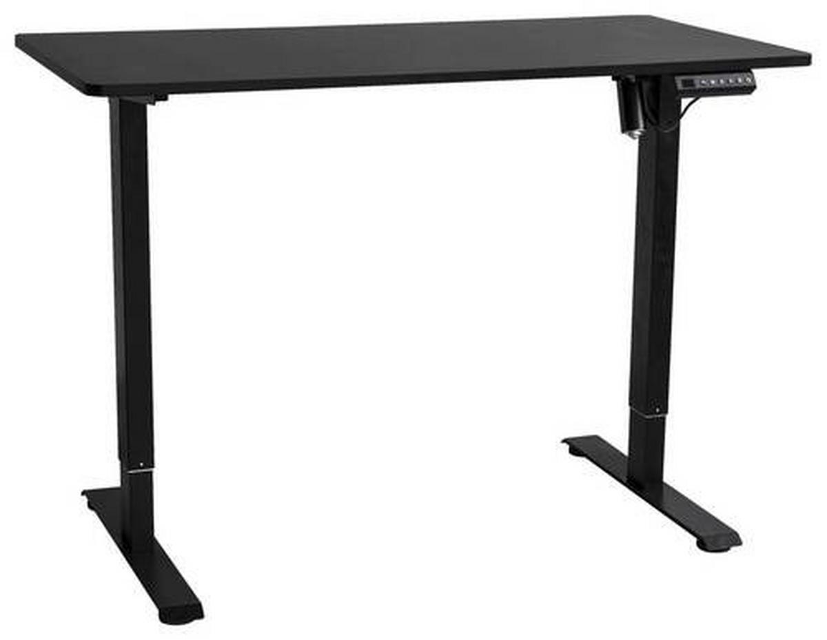 Schreibtisch B 120cm H 118cm Emil 2 Schwarz - Schwarz, MODERN, Holzwerkstoff/Metall (120/118/60cm)