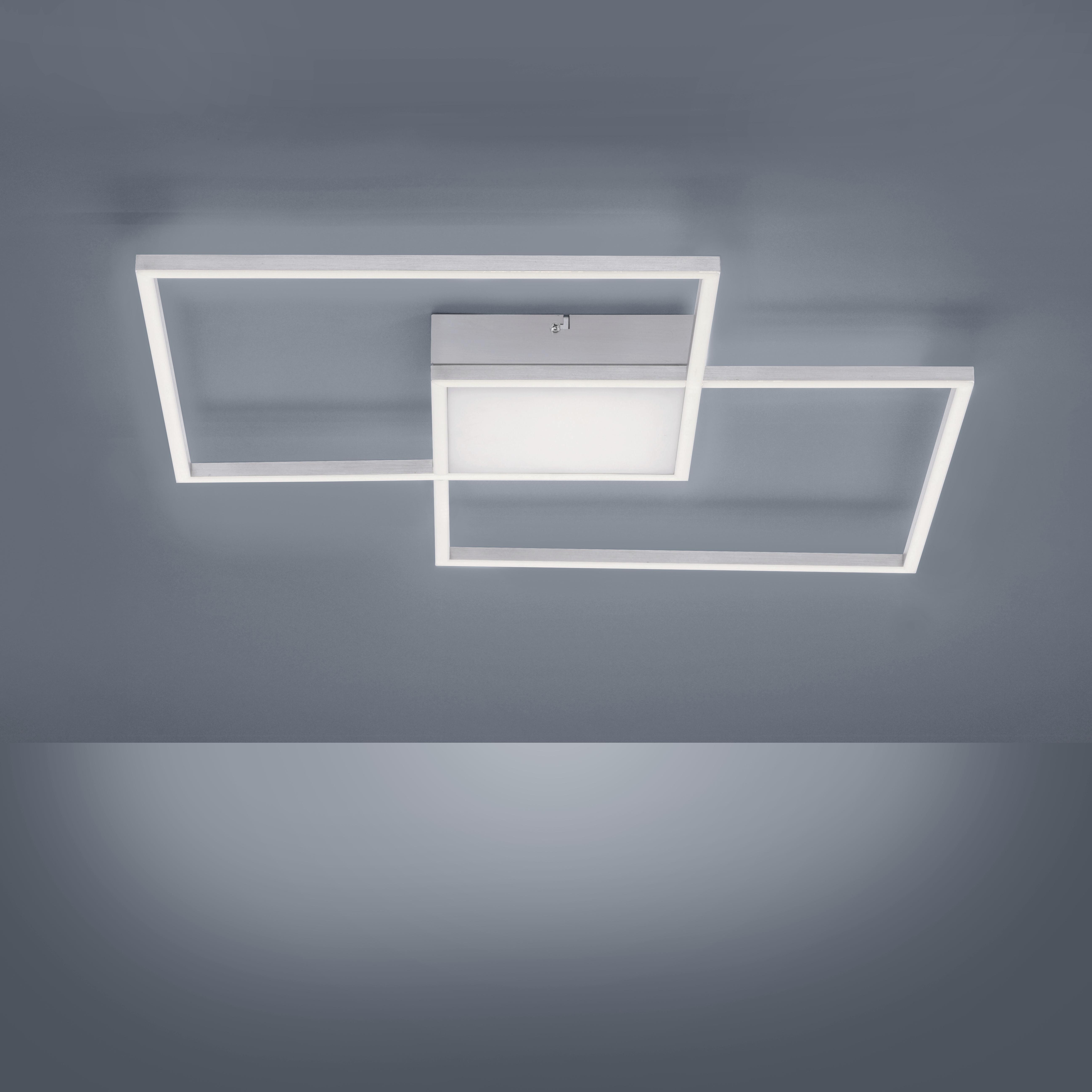 LED-Deckenleuchte eckig ASMIN aus Metall in Silber