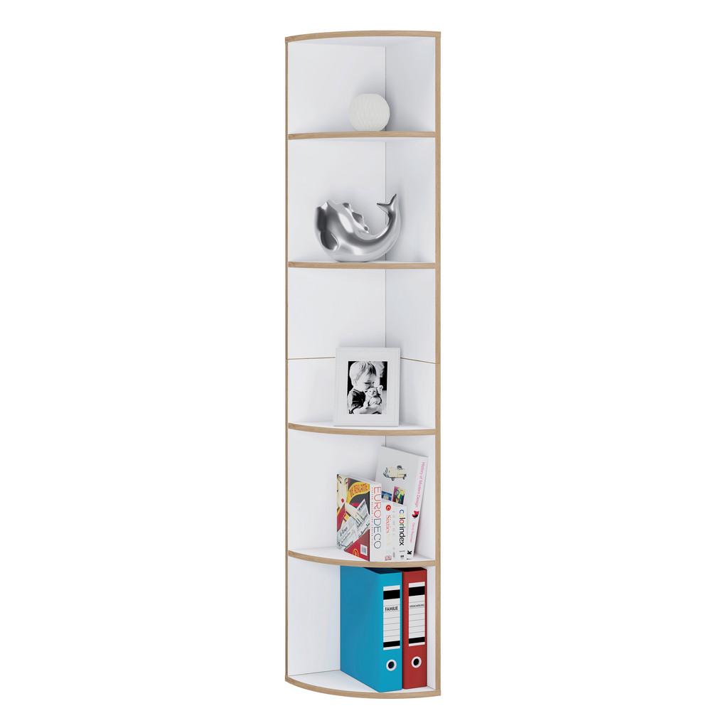 Eckregal Salia Weiß/Honigeiche B: 33 cm