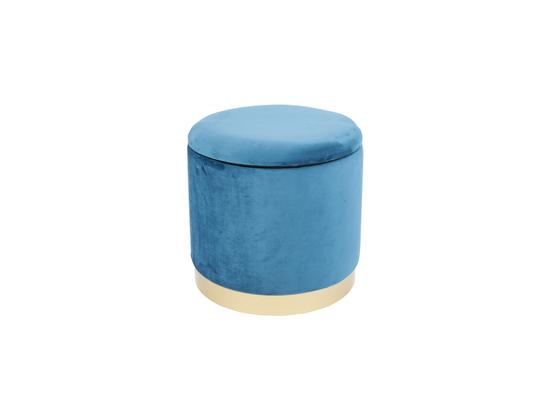 Hocker Velvet B: 35 cm Blau - Blau/Goldfarben, MODERN, Holzwerkstoff/Textil (35/35/35cm) Hocker Velvet B: 35 cm Blau - Blau/Goldfarben, MODERN, Holzwerkstoff/Textil (35/35/35cm)