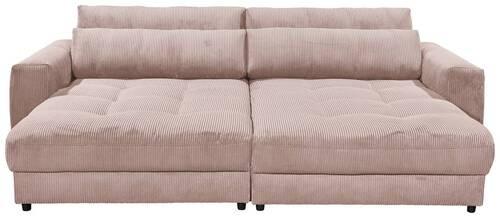 Mega pohovka LOVESEAT ružová - čierna/svetloružová, Konventionell, kompozitné drevo/textil (292/90/194cm) - MID.YOU